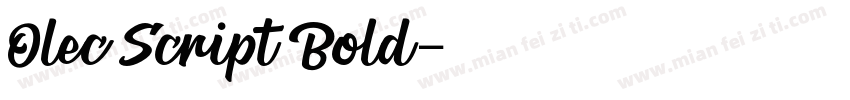 Olec Script Bold字体转换